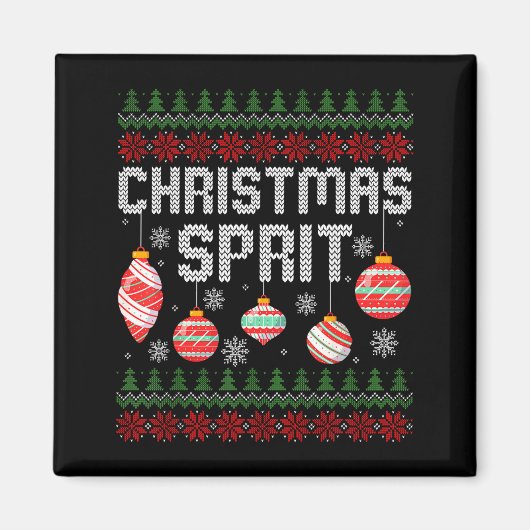 Christmas Srit Matching Funny Couples Ugly Sweater Magnet (Vorne)