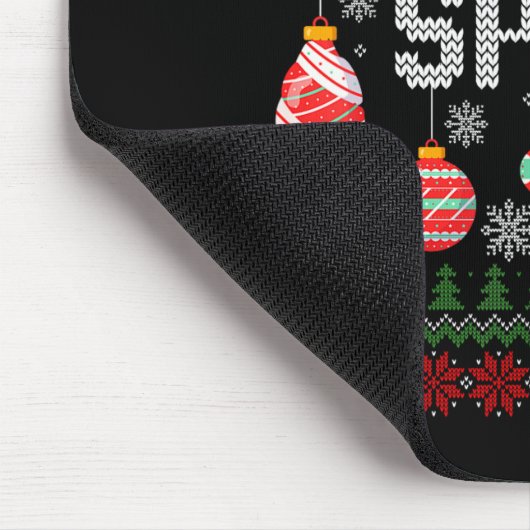 Christmas Srit Matching Funny Couples Ugly Sweater Mousepad (Ecke)