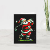 Christmas Srts, Santa Plays Golf Xmas Women Men &a Karte (Vorderseite)
