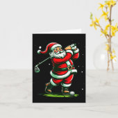 Christmas Srts, Santa Plays Golf Xmas Women Men &a Karte (Gelbe Blume)