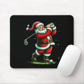 Christmas Srts, Santa Plays Golf Xmas Women Men &a Mousepad (Mit Mouse)