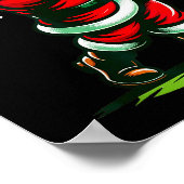 Christmas Srts, Santa Plays Golf Xmas Women Men &a Poster (Ecke)