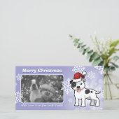 Christmas Staffordshire Bull Terrier Feiertagskarte (Stehend Vorderseite)