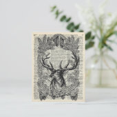 Christmas Stag Feiertagspostkarte (Stehend Vorderseite)