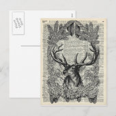 Christmas Stag Feiertagspostkarte (Vorne/Hinten)