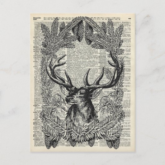 Christmas Stag Feiertagspostkarte (Vorderseite)