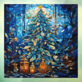 Christmas Stained Glass Window Cling Fensteraufkleber (Blatt 3)