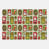 Christmas Stamps Gift Wrap Geschenkpapier Set (Vorderseite)