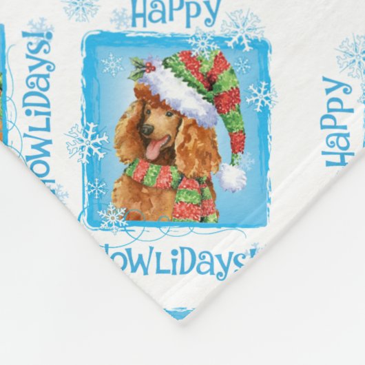 Christmas Standard Poodle Fleecedecke (Ecke)