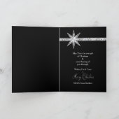 CHRISTMAS STAR - CHRISTLICH - SCHWARZ/SILBER FEIERTAGSKARTE (Innenseite)
