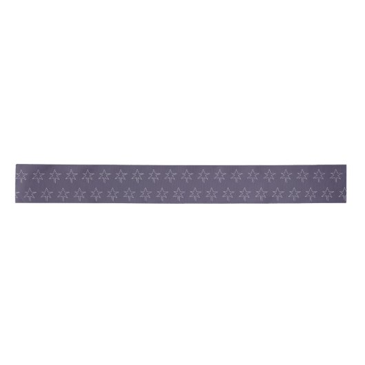 Christmas Star Indigo Blue Satinband (Vorderseite)