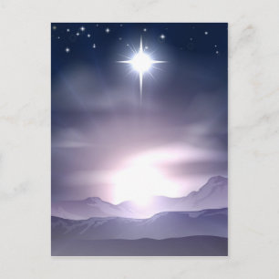 Christmas Star of Bethlehem Nativity Feiertagspostkarte