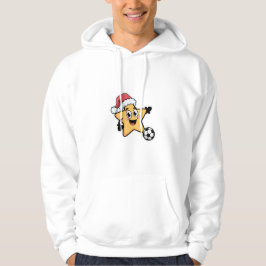 Christmas star playing soccer hoodie