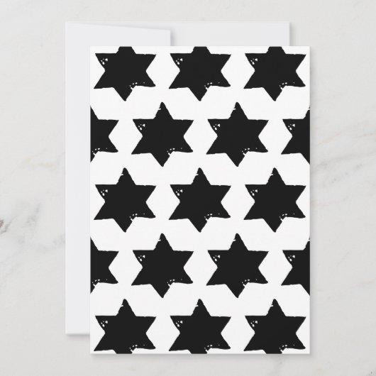 Christmas Star Potato Print Feiertagskarte (Vorderseite)