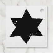 Christmas Star Potato Print Geschenkanhänger (Rückseite)