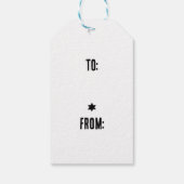 Christmas Star Potato Print Geschenkanhänger (Rückseite)