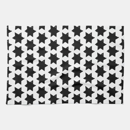 Christmas Star Potato Print Geschirrtuch (Horizontal)