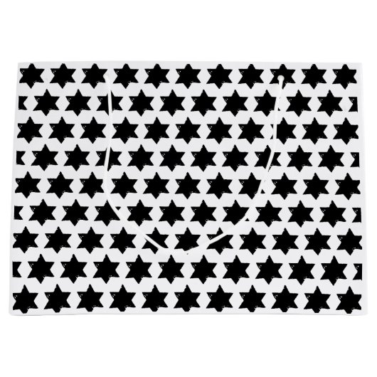 Christmas Star Potato Print Große Geschenktüte (Vorderseite)