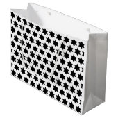 Christmas Star Potato Print Große Geschenktüte (Vorderseite Schrägansicht)