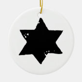 Christmas Star Potato Print Keramik Ornament (Vorne)