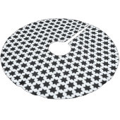 Christmas Star Potato Print Polyester Weihnachtsbaumdecke (Schrägansicht)