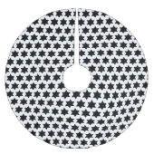 Christmas Star Potato Print Polyester Weihnachtsbaumdecke (Vorderseite)