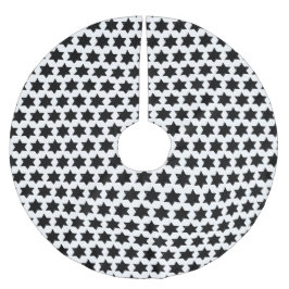 Christmas Star Potato Print Polyester Weihnachtsbaumdecke