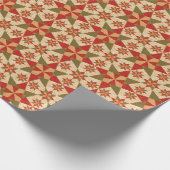 Christmas Star Quilt Geschenkpapier (Ecke)