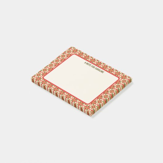 Christmas Star Quilt Post-it Klebezettel (angewinkelt)