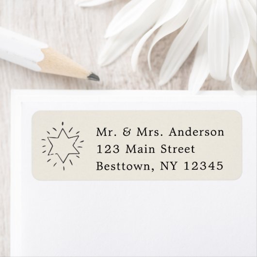 Christmas Star Simple Text Return Address (Insitu)