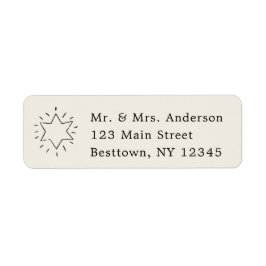 Christmas Star Simple Text Return Address