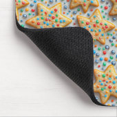 Christmas Star Sugar Cookies With Sprinkles Mousepad (Ecke)