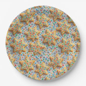 Christmas Star Sugar Cookies With Sprinkles Pappteller (Vorderseite)