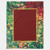 CHRISTMAS STARS | ABSTRAKT | Grünes Fest Fleecedecke (Vorderseite)