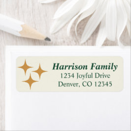 Christmas Stars Minimalist Modern Return Address