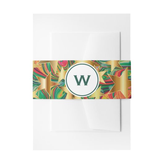 CHRISTMAS STARS Personalisiert Stationery Einladungsbanderole (Vorderseite Beispiel)