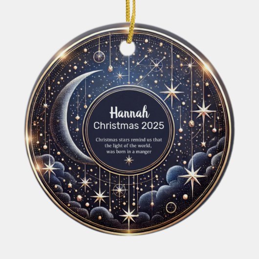 Christmas Stars Personalized  Ornament  (Vorne)