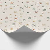 Christmas Stars & Sparkles Pattern Geschenkpapier (Ecke)