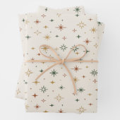 Christmas Stars & Sparkles Pattern Geschenkpapier Set (Beispiel)