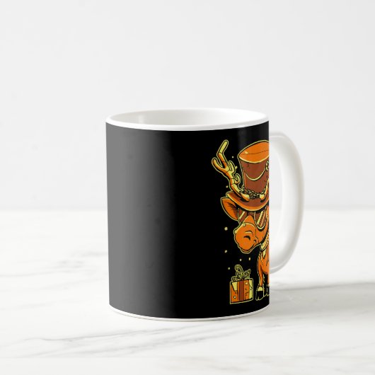 Christmas Steampunk Fancy Dress Reindeer Kaffeetasse (VorderseiteRechts)