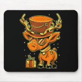 Christmas Steampunk Fancy Dress Reindeer Mousepad (Vorne)