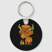 Christmas Steampunk Fancy Dress Reindeer  Schlüsselanhänger (Vorderseite)