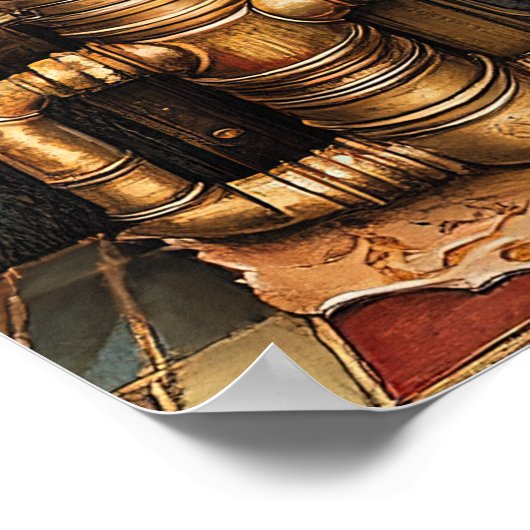 Christmas Steampunk Feuerplatz Poster (Ecke)