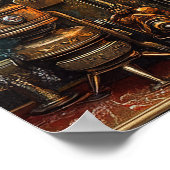 Christmas Steampunk Feuerplatz Poster (Ecke)