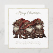 Christmas Steampunk Gnome Feiertagskarte (Vorne/Hinten)