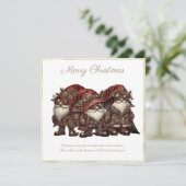 Christmas Steampunk Gnome Feiertagskarte (Stehend Vorderseite)