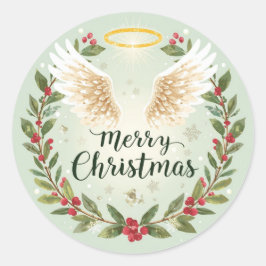 Christmas Sticker Art Print Merry Christmas 