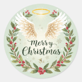 Christmas Sticker Art Print Merry Christmas
