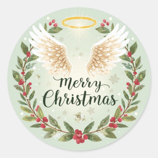 Christmas Sticker Art Print Merry Christmas  (Vorderseite)