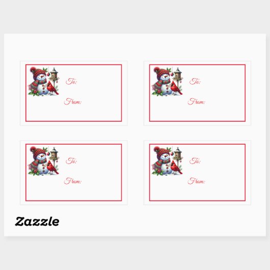 Christmas Sticker Gift Tags (Blatt)